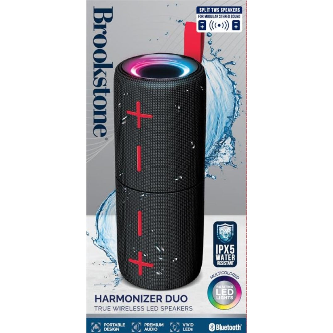 Brookstone Harmonizer Duo TWS LED Speakers