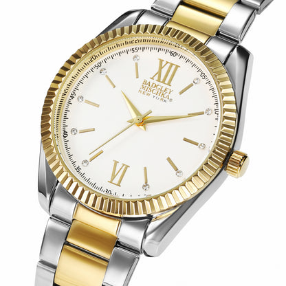 Round Bangle Watch w/ Gold Dial