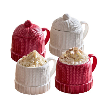 Knit Mugs, Set Of 4